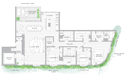 a floor plan of a house